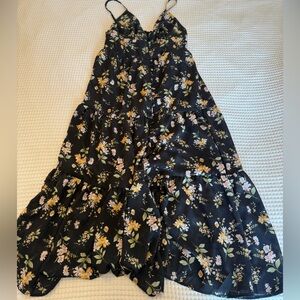 Floral Flowy Deep-V Dress